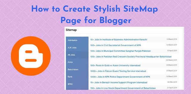   Create HTML Sitemap Page For Blogger Blog