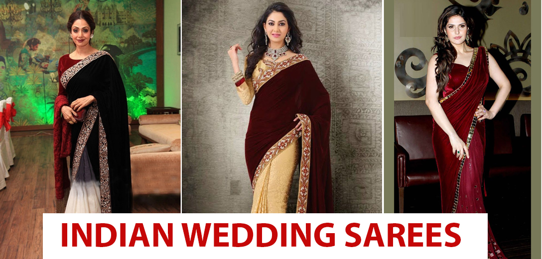 5 Most Beautiful Velvet Wedding Sarees Buy Online USA