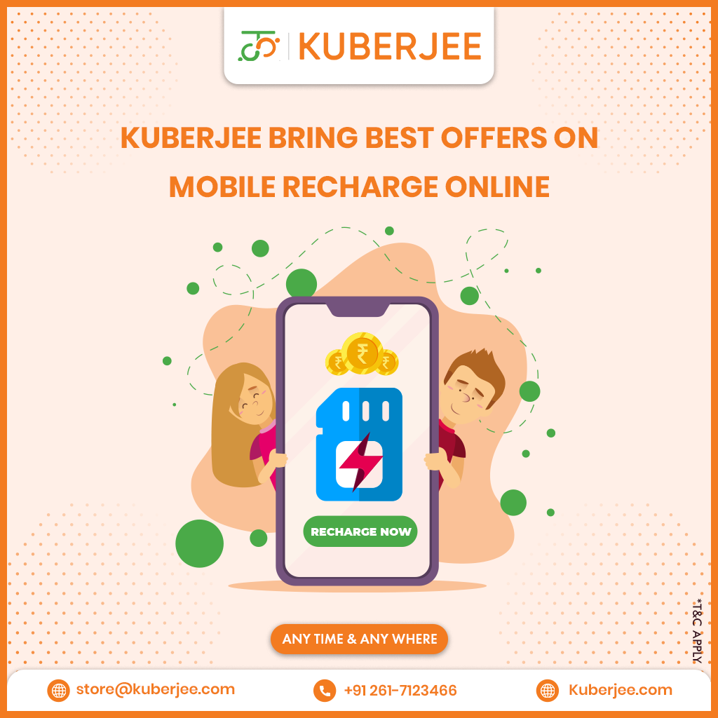 Pay Your Mobile Rechage on Kuberjee | Pay Bill Online Store Services