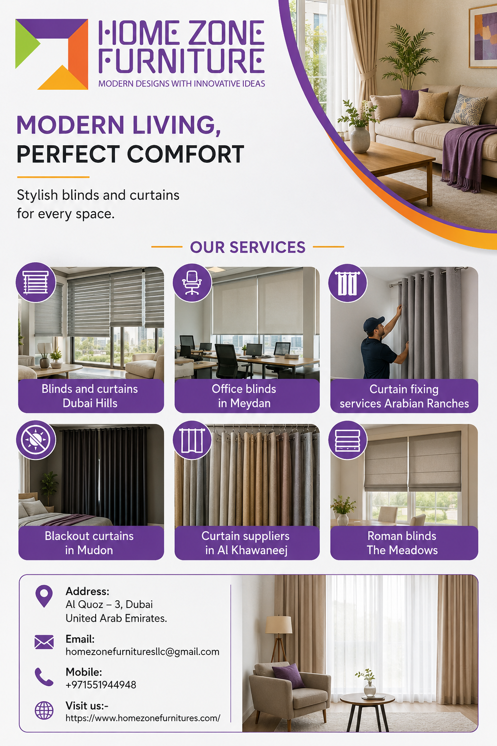 Elevate Your Home with Custom Curtains and Premium Window Treatments – Home Zone Furniture
