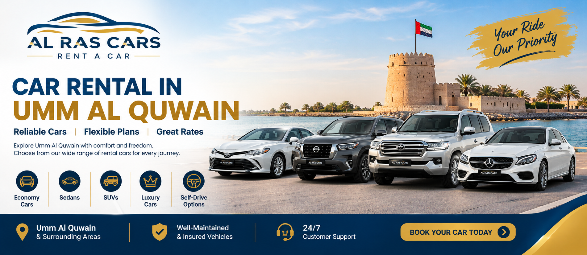 Flexible Car Rental for Ajman Travel